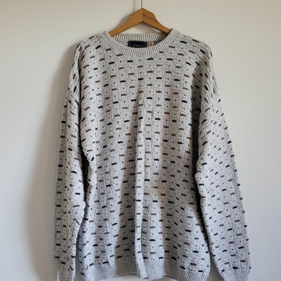 Men's Gray Patterned Sweater - Picture 2 of 5